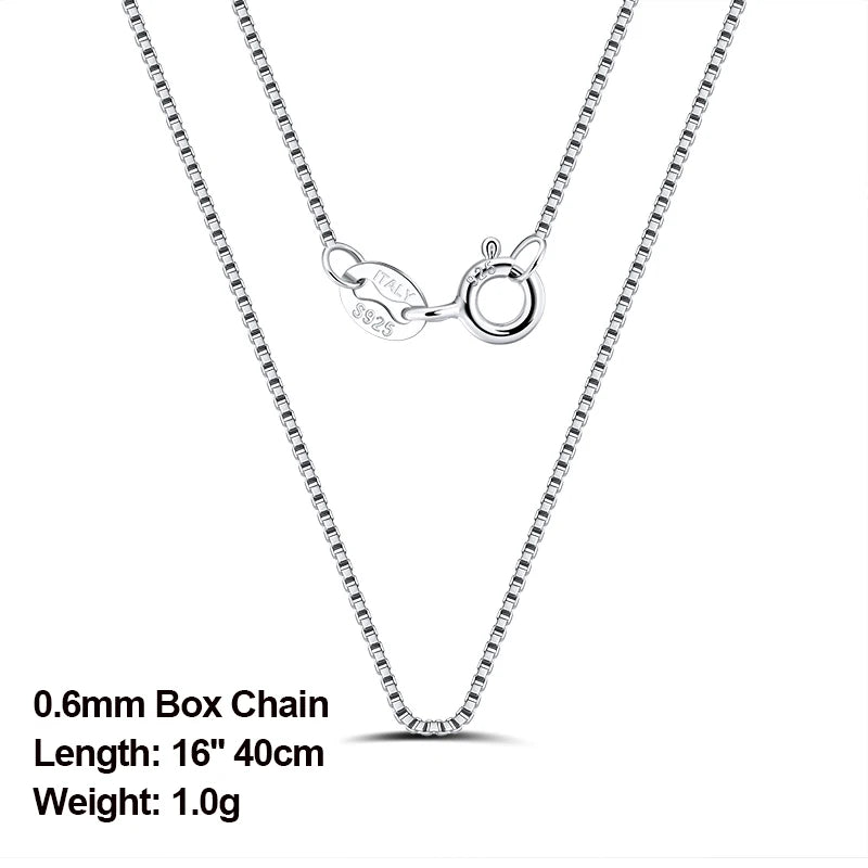 Sterling Silver Box Chain Necklace