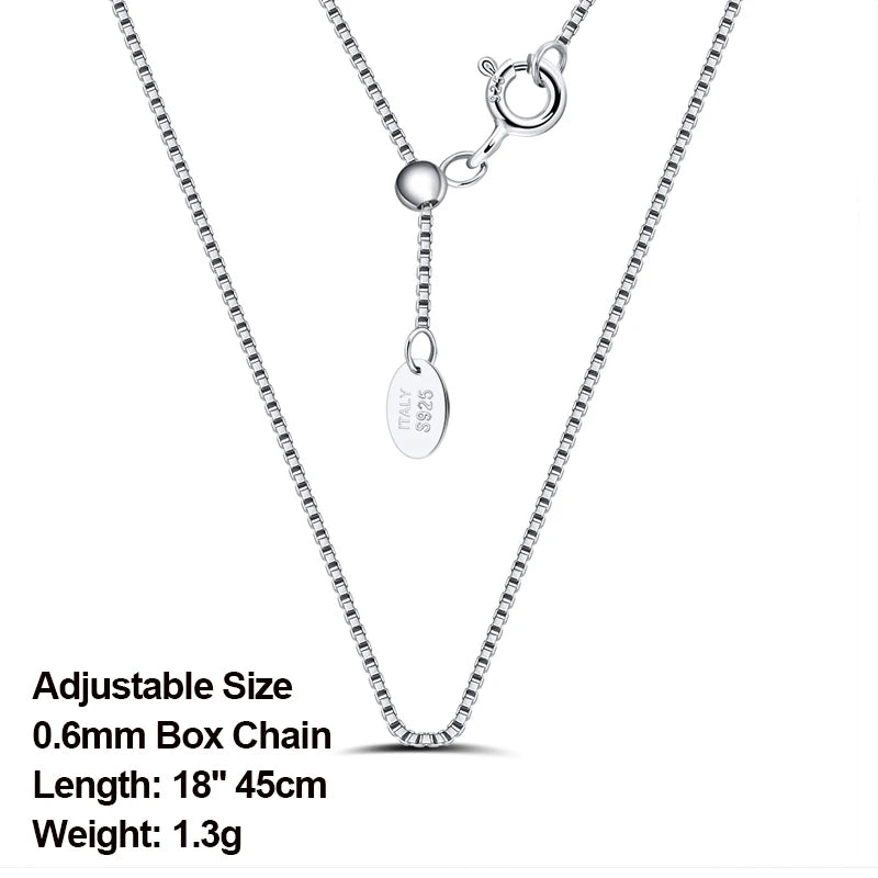 Sterling Silver Box Chain Necklace