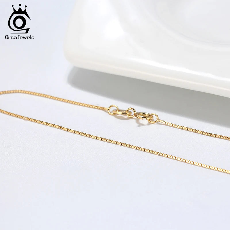 Sterling Silver Box Chain Necklace