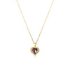 Colorful Crystal Ocean Heart Necklace