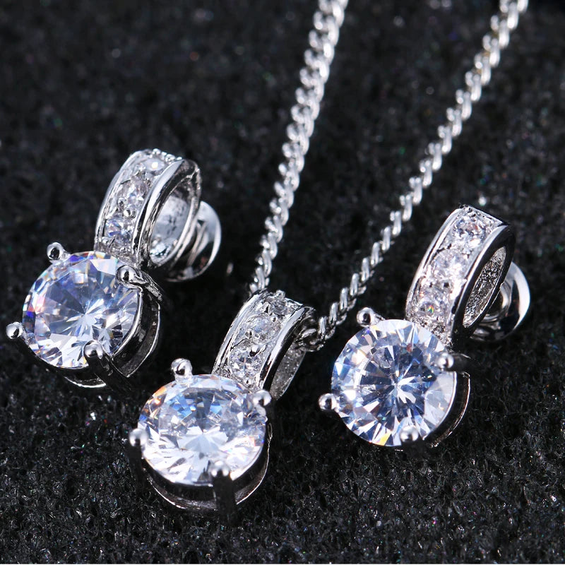 Emmaya Zircon Bridal Jewelry Set