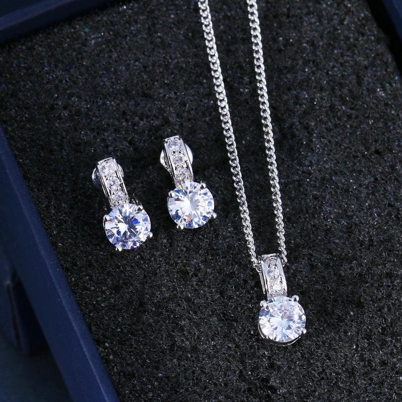 Emmaya Zircon Bridal Jewelry Set