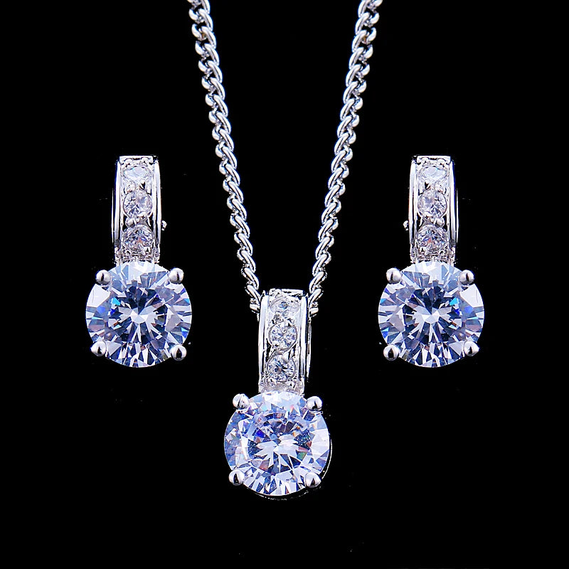 Emmaya Zircon Bridal Jewelry Set