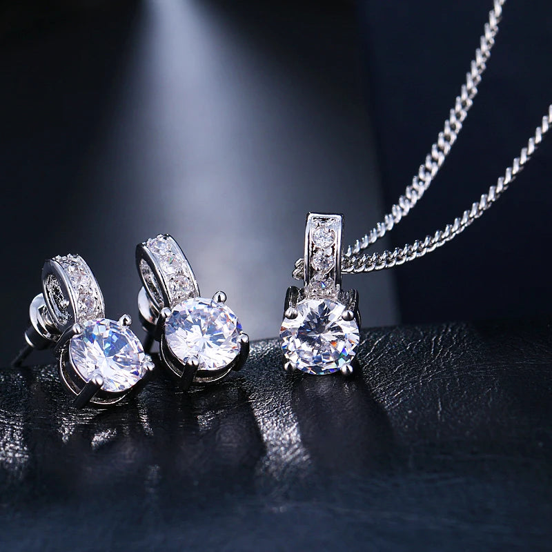 Emmaya Zircon Bridal Jewelry Set