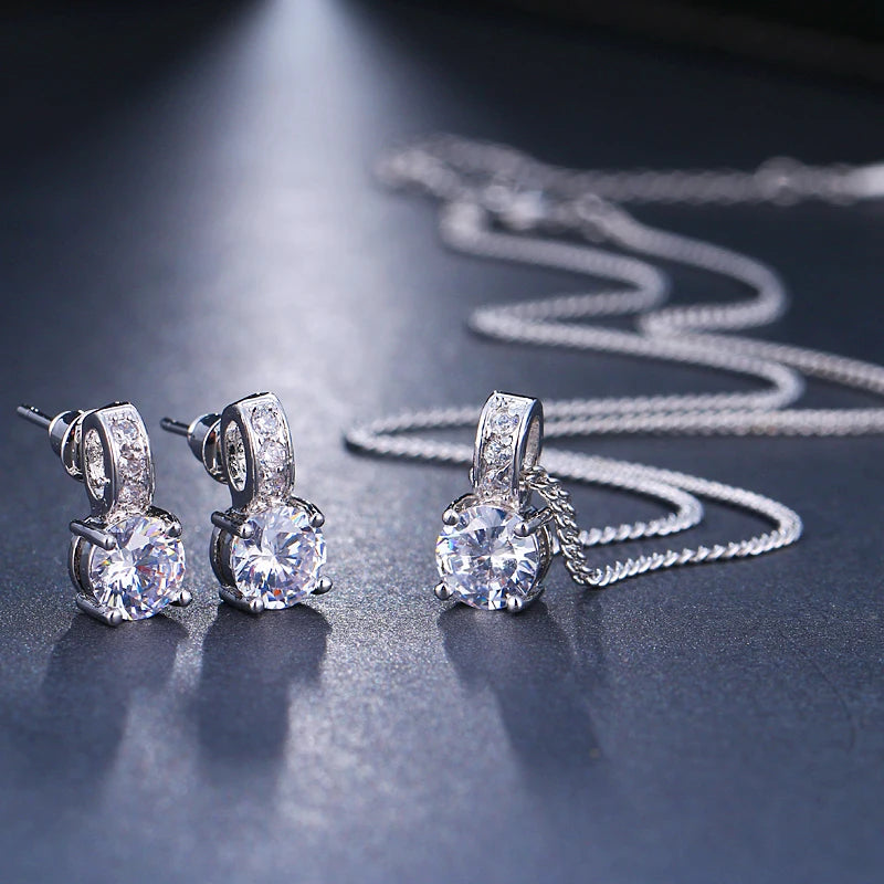 Emmaya Zircon Bridal Jewelry Set