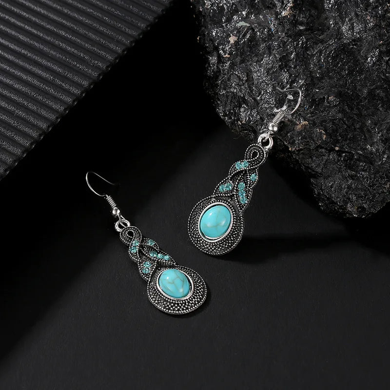 Blue Crystal Boho Jewelry Set