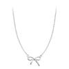 Delicate Silver Bowknot Necklace