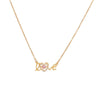 Gold Love Letter Heart Necklace