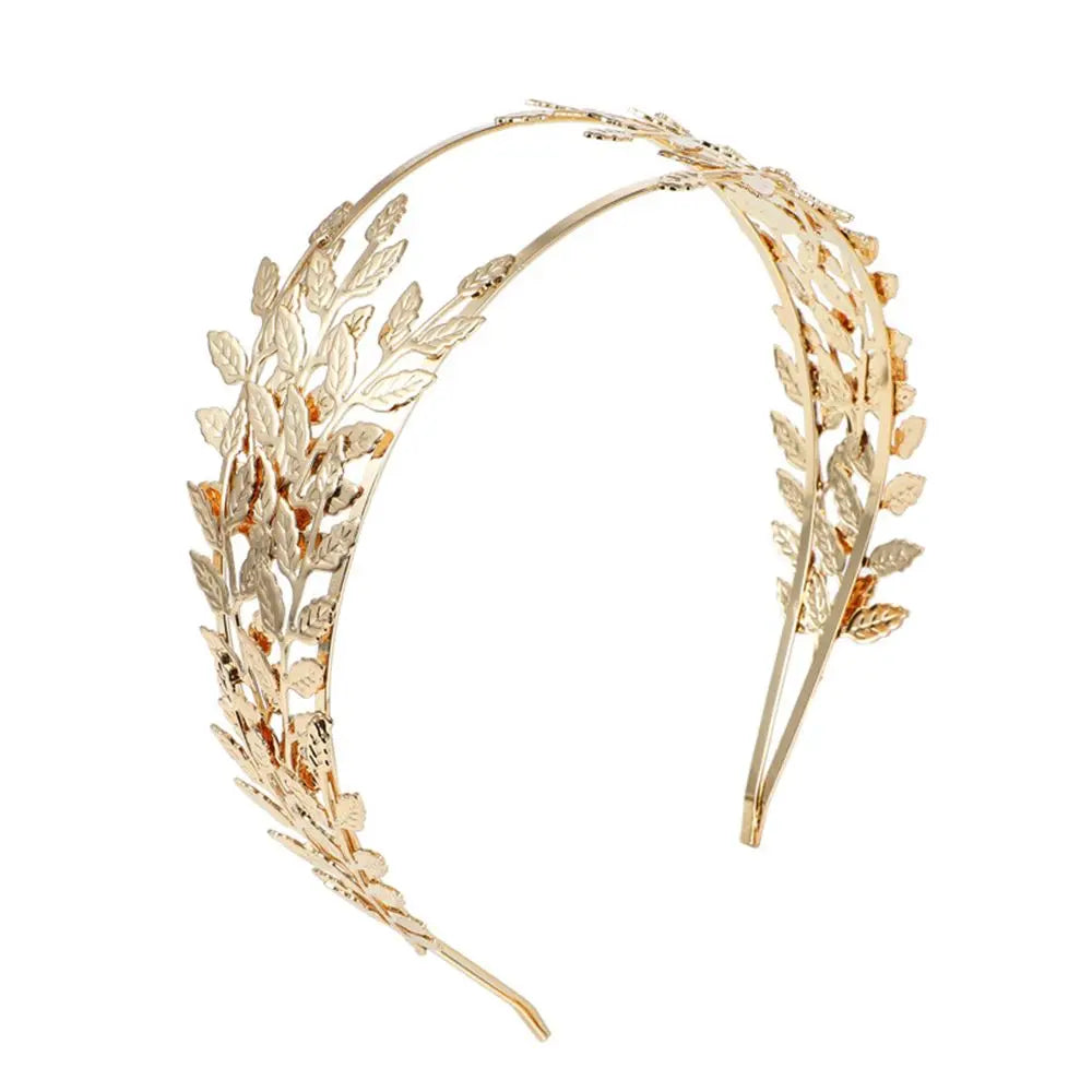 Retro Gold Leaf Bridal Headband