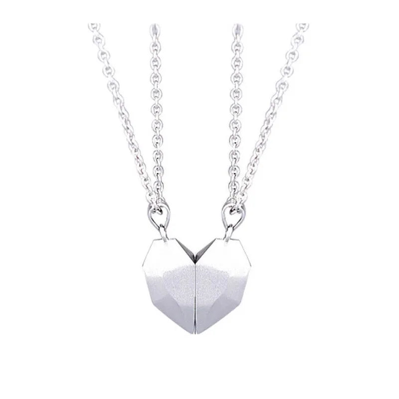 Couple Electrocardiogram Heart Necklace