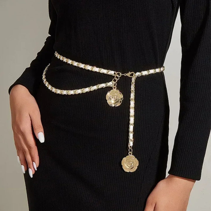 Luxury Camellia Flower Waist Chain