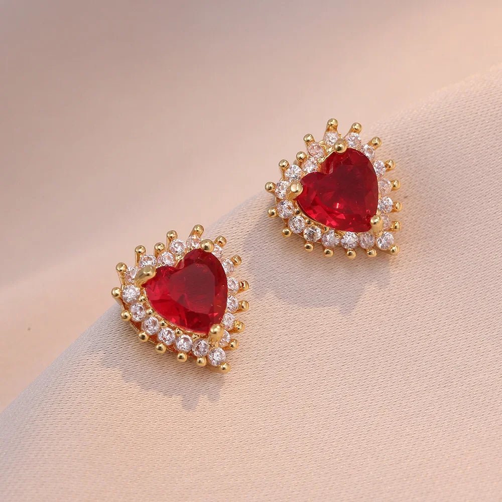 Zircon Ruby Love Jewelry Set