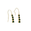 Vintage Green Crystal Drop Earrings