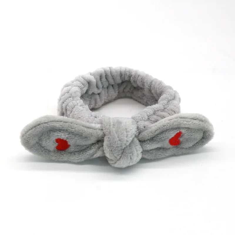 Soft Coral Fleece Bow Headband