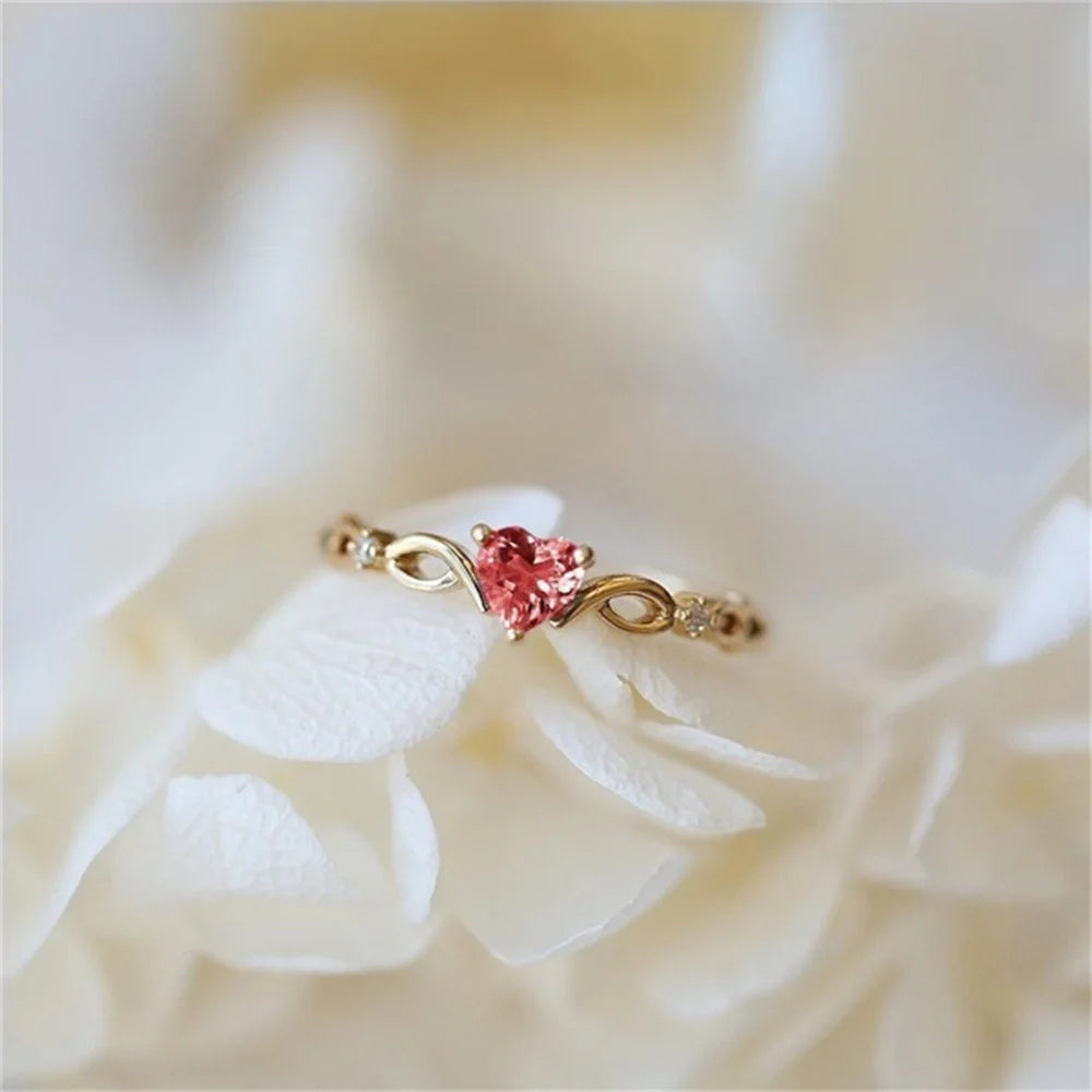 Heart Love Zircon Ring for Women