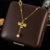 Trendy 316L Stainless Steel Water Drop Pendant Necklace for Women