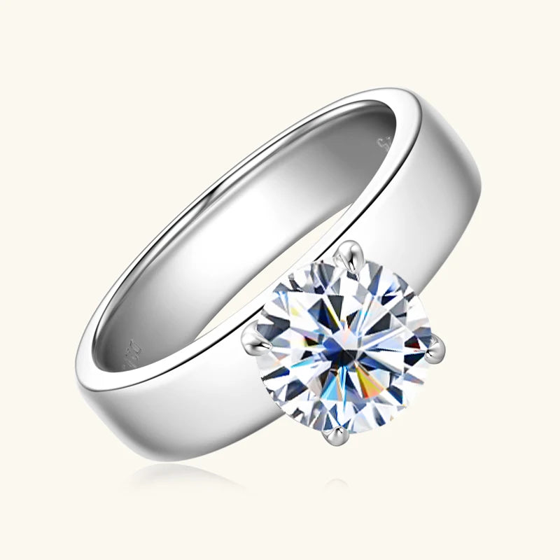 Gold Plated Moissanite Ring