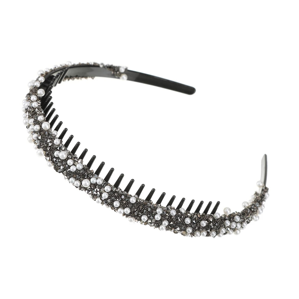 Pearl Rhinestone Antislip Hairband