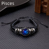 Luminous Zodiac Leather Wrap Bracelet