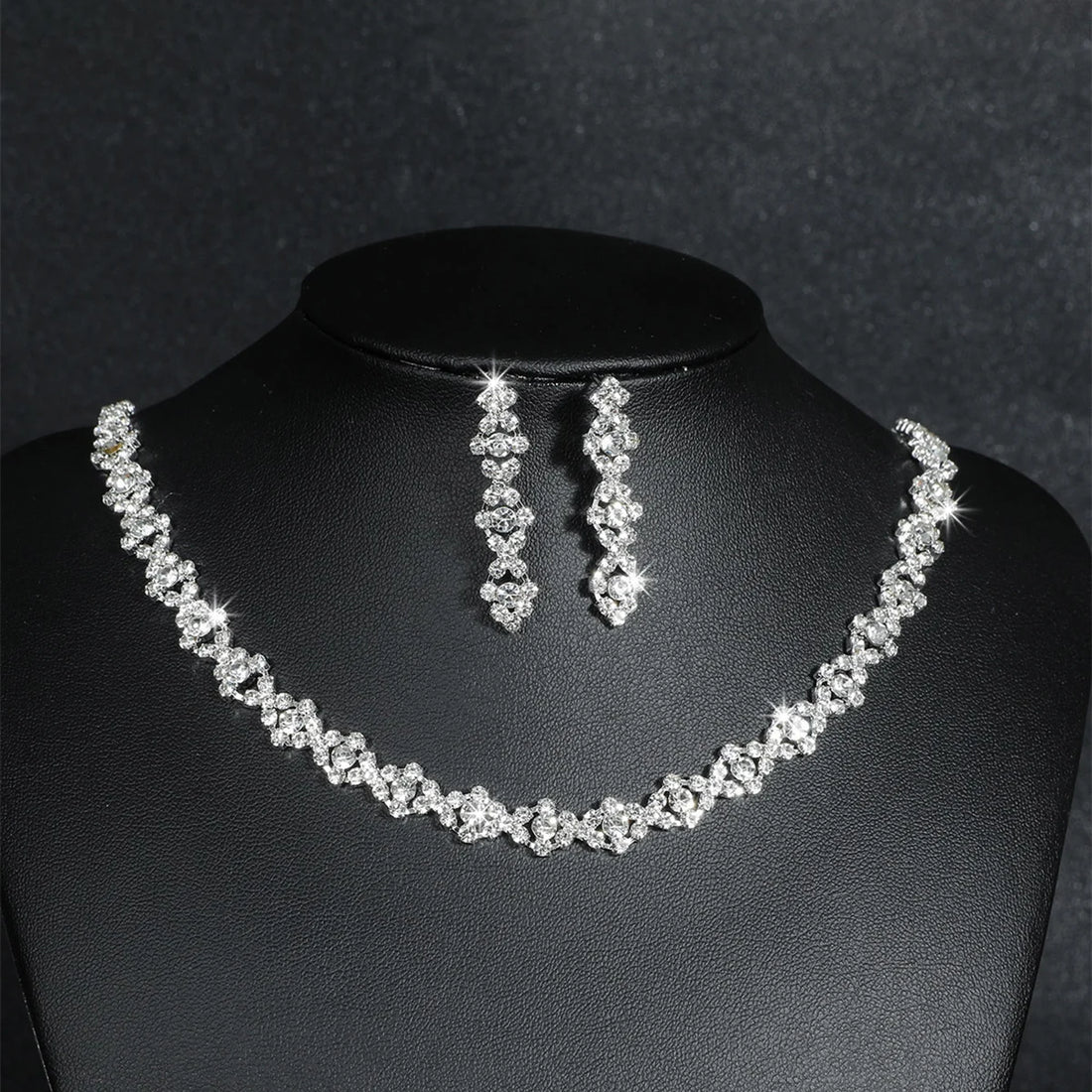 Bride Crystal Rhinestone Jewelry Set