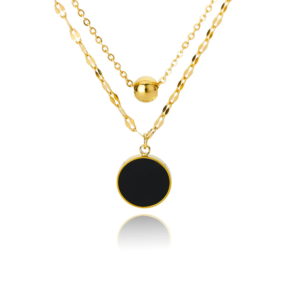 Geometry Star Moon Pendant Necklace