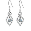 Sterling Silver Crystal Zircon Earrings