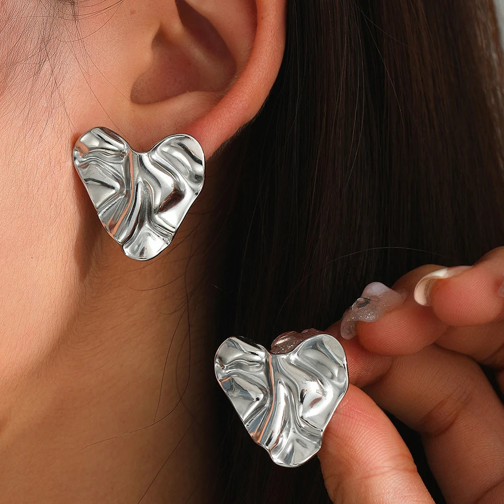 Stainless Steel Geometric Stud Earrings