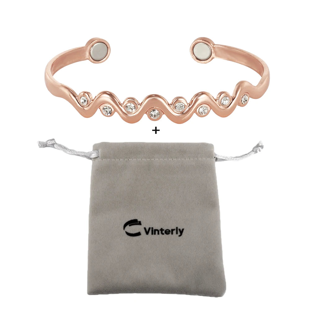 Magnetic Copper Zirconia Bracelet