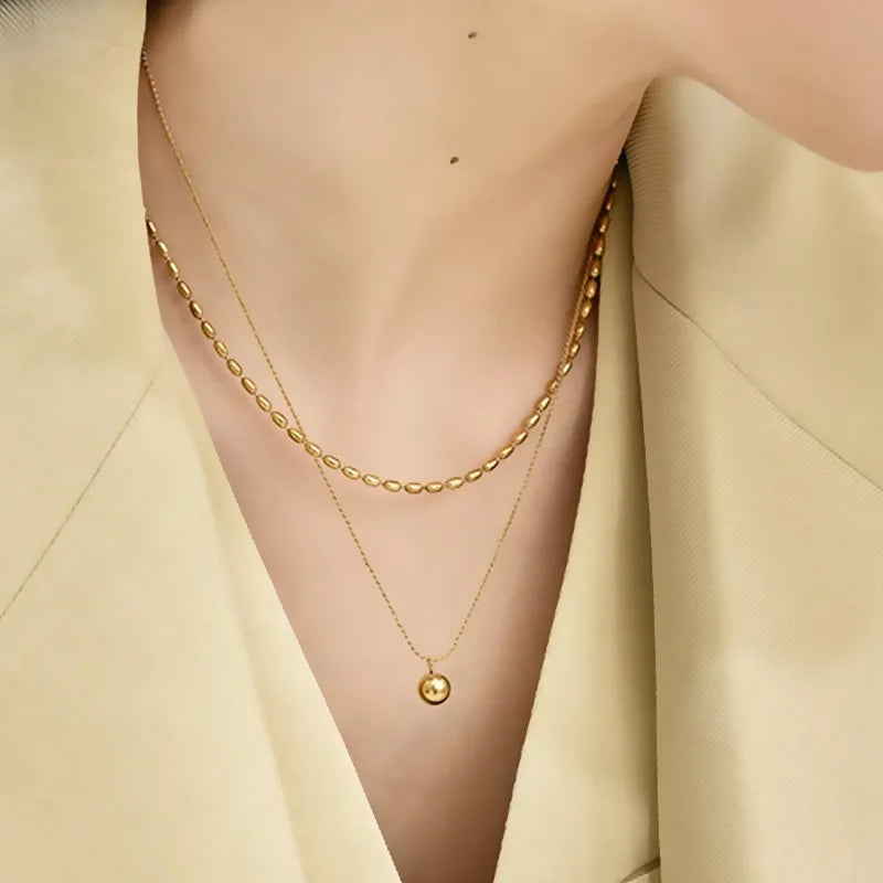 Gold Plated Lariat Necklace for Women