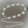 Gold Silver Heart Buckle Chain