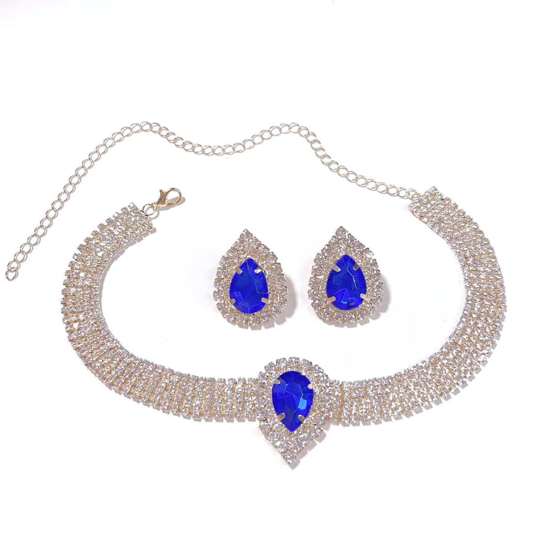 Large Rhinestone Crystal Jewelry Set