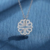 Clover Heart Magnetic Pendant Necklace for Women