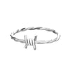 Vintage Gold Stainless Steel Heart Twist Ring for Women