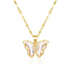 Hollow Titanium Steel Butterfly Necklace