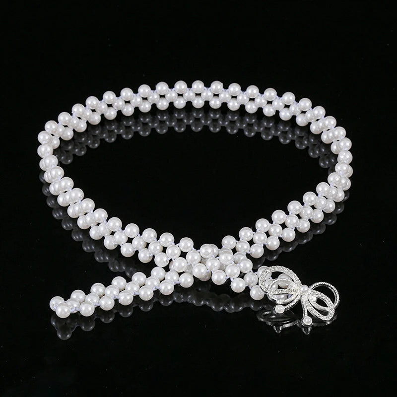 Pearl Diamond Elastic Waist Chain