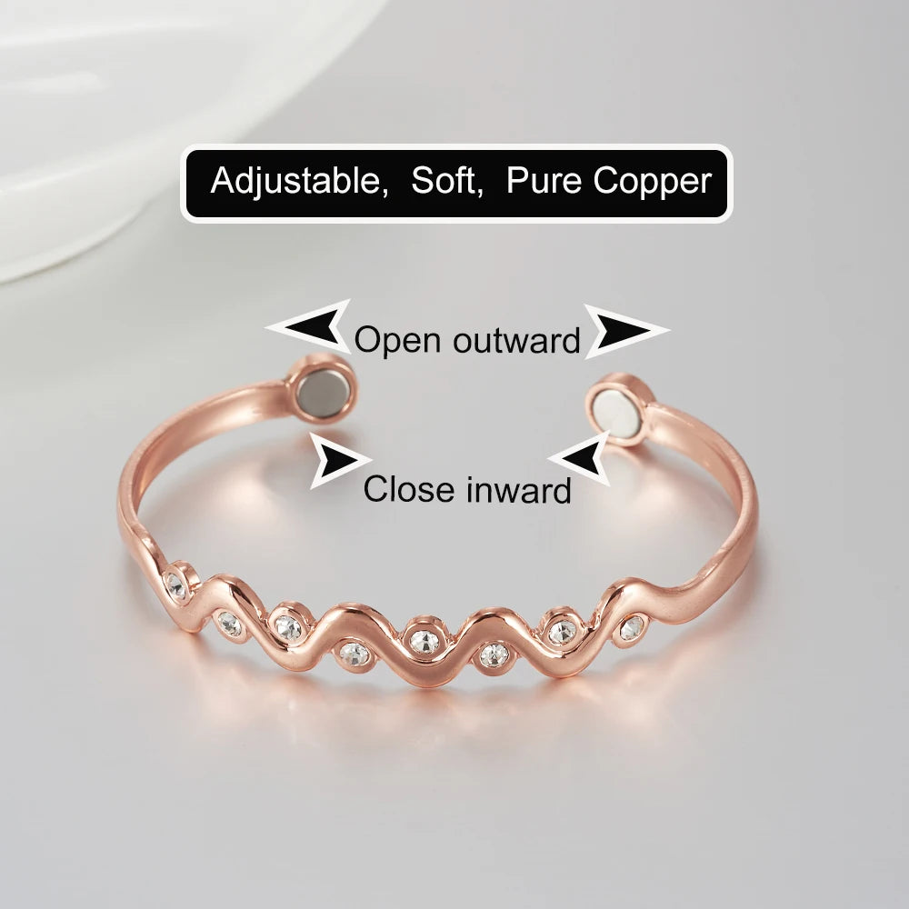 Magnetic Copper Zirconia Bracelet