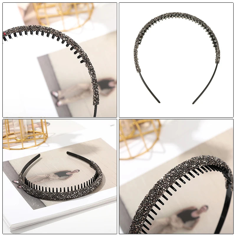 Rhinestone Hair Hoops Bands Women