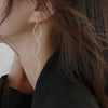 Trendy 925 Sterling Silver Long Line Earrings for Women