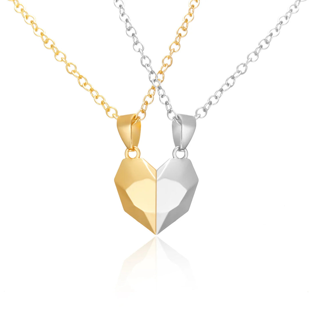 Couple Electrocardiogram Heart Necklace