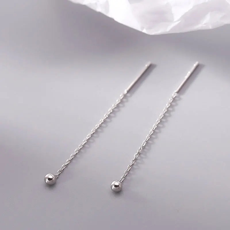 Trendy Long Tassel Drop Earrings with Star and Heart Pendants