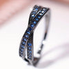 Minimalist Stacking Crossed Wedding Bands for Women Rings