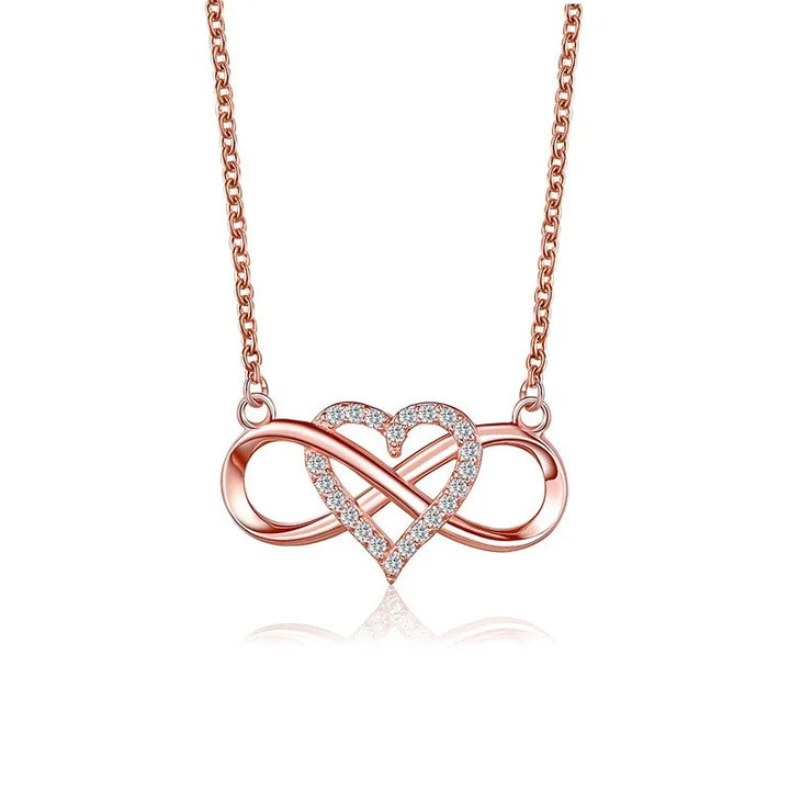 Infinity Love Heart Pendant Necklace