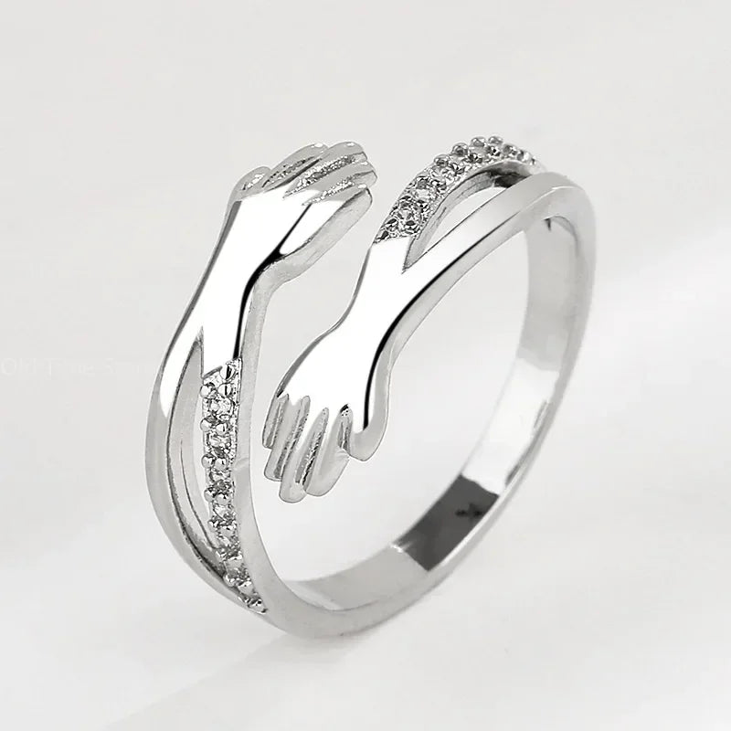 Stainless Steel Geometric Hug Rings