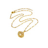 Gold Stainless Steel Roman Necklace