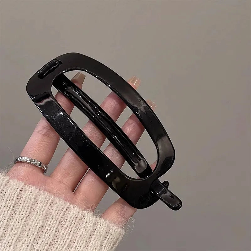 مشابك شعر بيضاوية فارغة بتصميم عتيق