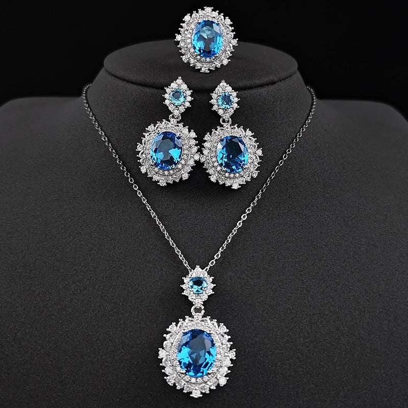 Luxury Crystal Zircon Jewelry Set