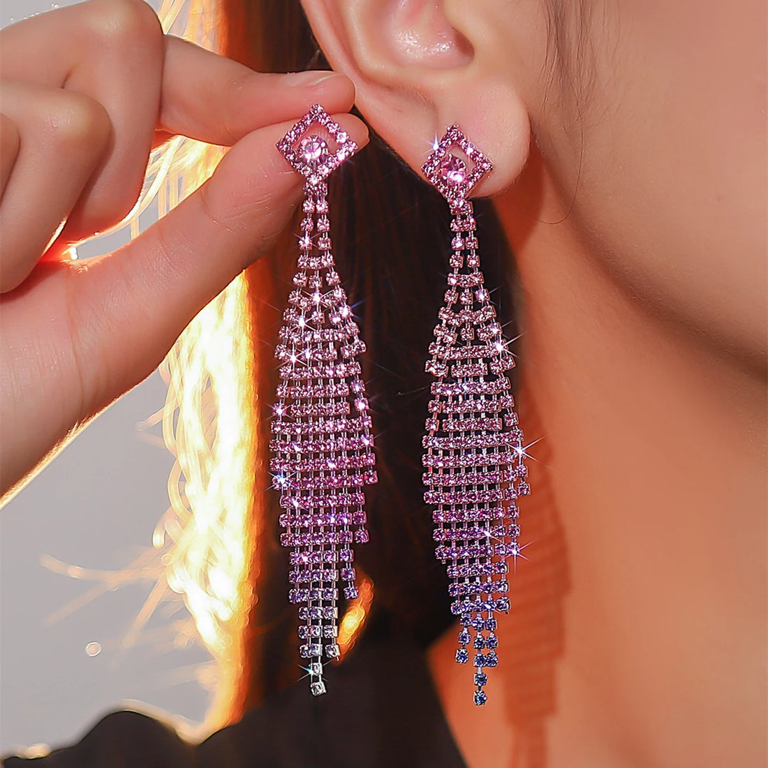 Luxury Shiny Rhinestone Earrings