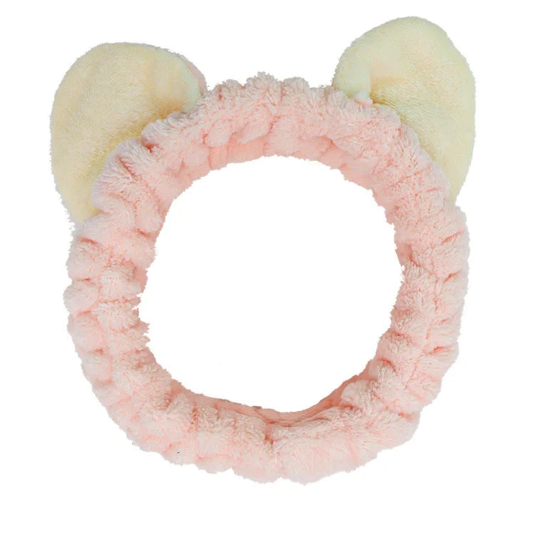 Soft Coral Fleece Bow Headband