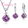 Silver Crystal Jewelry Set