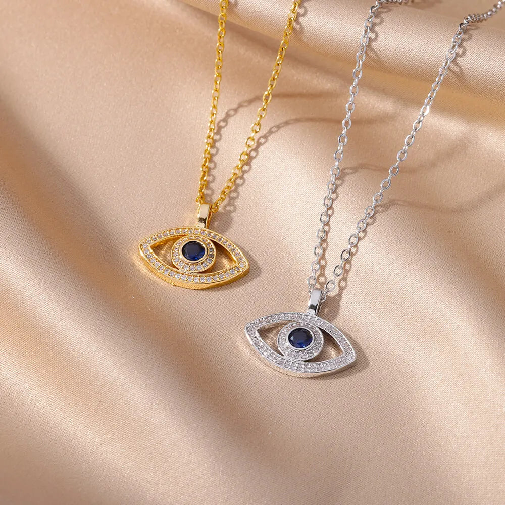 Evil Eyes Pendant Necklace for Women